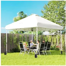 Outsunny Pavillon 3 x 3 m inkl. 0 Seitenteile Weiß