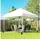 Outsunny Pavillon 3 x 3 m inkl. 0 Seitenteile Weiß