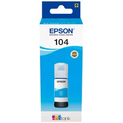 Epson 104 EcoTank-Tintenflasche Cyan 65 ml 7.500 Seiten Für Kompatibilität, siehe Artikel-Beschreibung