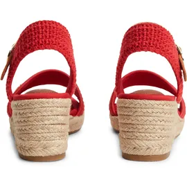 Tommy Hilfiger TH MID ESPAD WEDGE CROCHET Damen Rot/Rosa 37