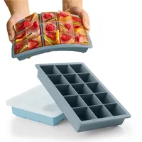 Blumtal Eiswürfelformen Silikon 3er Set - 15er Eiswürfelform mit
