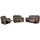 vente-unique Ledergarnitur Relax 3+2+1 - braun - Evasion