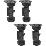 WAGNER Küchenverstellfuß 4tlg. Set -Durchmesser Ø 46 x 100-120 mm, Anschraubplatte, Kunststoff, schwarz - 12039500