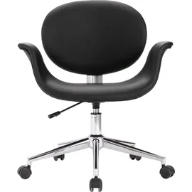 vidaXL Drehbarer Bürostuhl Kunstleder Schwarz