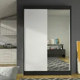 Mirjan24 Schiebetürenschrank Lino I 2-türig 0 x 0 x 0 cm Schwarz/Weiß