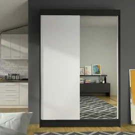 Mirjan24 Schiebetürenschrank Lino I 2-türig 0 x 0 x 0 cm Schwarz/Weiß