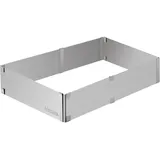 Tescoma 623382.00 Verstellbarer rechteckiger Backrahmen | von 28x20 cm bis 50x34 cm ausziehbar, Silber