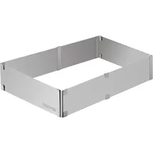 Tescoma 623382.00 Verstellbarer rechteckiger Backrahmen | von 28x20 cm bis 50x34 cm ausziehbar, Silber