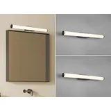 meine wunschleuchte LED Badlampe Set Wand mit Schalter Schwarz 60cm Gäste WC Spiegelleuchte seitlich