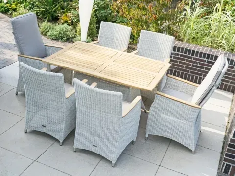 Zebra Gartenmöbel-Set Novus-Loomus Silk White