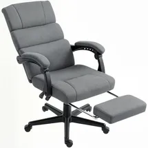 Homcom Ergonomischer Schreibtischstuhl Samt Dunkelgrau