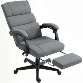 Homcom Ergonomischer Schreibtischstuhl Samt Dunkelgrau