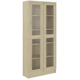 vidaXL Vitrinenschrank 82,5 x 30,5 x 185,5 cm Braun