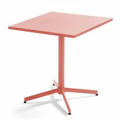 Oviala Business Quadratischer, neigbarer Bistro-Terrassentisch aus Tonstahl 70cm