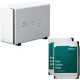 Synology DiskStation DS223J 2 Einschübe NAS-Server Leergehäuse + 2x Synology Plus 3.5" SATA 6Gb/s Festplatte 12 TB (24TB)