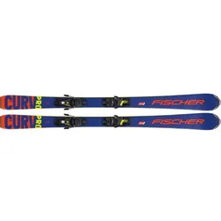 FISCHER Kinder Racing Ski THE CURV PRO JRS + FJ7, Schwarz, 140