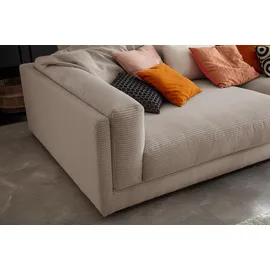 KAWOLA Big-Sofa Cord 2-Sitzer Grau