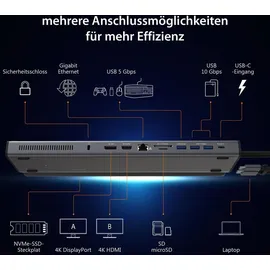 j5create JCD552 USB-C Gen 2 Docking Station (With Ethernet)