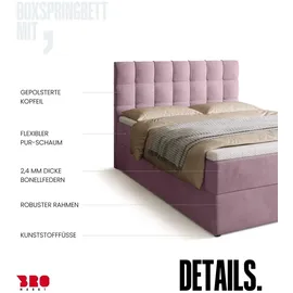 bromarkt Detroit 140 x 200 cm H3 Rosa