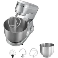 Mophorn Knetmaschine Küchenmaschine Für Backliebhaber,1500w Teigmaschine Mit Edelstahlschüsseln (4,2 + 5,7l),knethaken,rührbesen Und Schneebesen,10-gang Einstellbare Kippbare Rührmaschine Standmixer