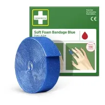 CEDERROTH Soft Foam Bandage Blue selbstklebendes Pflaster 3 cm x 4,5m