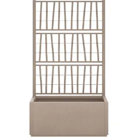 vidaXL Pflanzkübel mit Rankgitter 80 x 36 cm Hellbraun