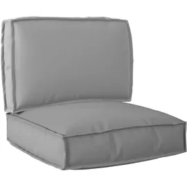 vidaXL Palettenkissenset 60 x 60 x 12 cm grau 2-tlg.