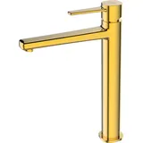 BADLAND Waschtischarmatur Wasserhahn Hoch GLAMOUR Mischbatterie für Badezimmer in Gold