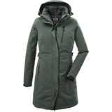 KILLTEC Damen Funktionsparka/Parka mit abzippbarer Kapuze KOW 165 WMN PRK, grüngrau, 50,