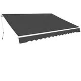 DOTMALL Gelenkarmmarkise Anthrazit Gelenkarmmarkise 350 cm