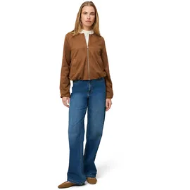 Zero Jackenblazer "Damen mit Reißverschluss", Damen, Gr. 42, bright tobacco, Obermaterial: 95% Polyester, 5% Elasthan. Füllung:, unifarben, figurumspielend normal, Rundhals, weit, Blazer, Plain/ohne Details