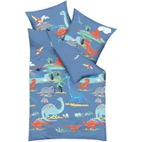 KAEPPEL Kinderbettwäsche, Dinosaurus (135 x 100 cm, 40 x 60 cm)
