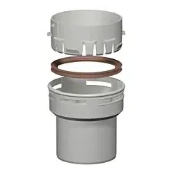 Bertrams Polyline EW Standardbausatz 2 40FSTB110-2 DN 110, Schachtmontage, Mündung VA