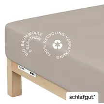 schlafgut Pure Baumwolle 180 x 200 - 200 x 220 cm sand mid