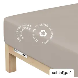 schlafgut Pure Baumwolle 180 x 200 - 200 x 220 cm sand mid