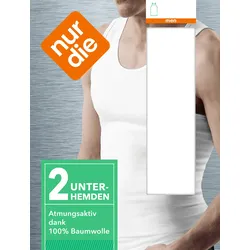 NUR DIE Herren Unterhemd 2er Pack L