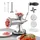 Vevor Manuelle Fleischwolf Hand Fleischwolf 304 Edelstahl, 5 & 8 mm Schneidplatten Fleischwolf Manuelle Fleischmaschine mit Wurstrohr, Geeignet für Fleisch Gemüse Schleifen und Wurstfüllung Silber