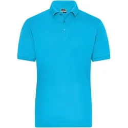 Herren Bio Workwear Poloshirt Stretch JN1806, türkis, Größe 6XL - türkis - 6XL