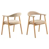 Actona Esszimmerstuhl Addi Polyester beige 2er Set