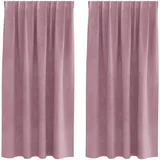 vidaXL Verdunkelungsvorhänge 2 pcs Dunkelrosa 140 x 175 cm