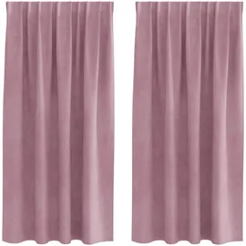 vidaXL Verdunkelungsvorhänge 2 pcs Dunkelrosa 140 x 175 cm
