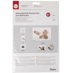rayher Schrumpffolie für Inkjet A4 Weiß