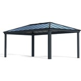 Palram Dallas 6100 Gartenpavillon 3x6 : Höchst Widerstandsfähig, Hardtop Pavillon. Robuste Konstruktion aus Aluminium mit isoliertem Dach aus Polycarbonat. Ideal als freistehende Überdachung.