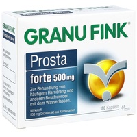 GRANU FINK Prosta Forte 500 mg - Pflanzliches Arzneimittel zur Behandlung von Prostata-Blasenbeschwerden - mit einzigartigem Uromedic® Kürbis - 1 x 80 Hartkapseln