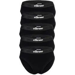 ellesse Mädchen Slips, 5er Pack - GRACIE, Unterwäsche, Logo, Baumwolle Schwarz 140/146