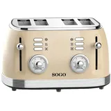 Sogo Retro Serie, Toaster beige