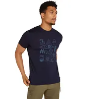 Icebreaker Merino 150 Tech Lite Camp Essentials Kurzarm-t-shirt - Midnight Navy - M