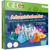 FRANZIS 67186 - GEOlino Adventskalender Kristalle züchten und erforschen, fertige Kristalle in 24 Tagen, zum Experimentieren, Erforschen und Entdecken, für Kinder ab 10 Jahren