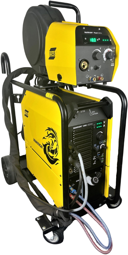 ESAB Schweissgerät Warrior i400 CC/CV mit Warrior Feed 304w und Zwischenkabel 5m wassergekühlt