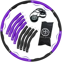 Clove Hula Hoop Reifen für Erwachsene | 1,2 kg Fitnessreifen mit Massagefunktion | Abnehmen & Bauchtraining | Zerlegbar & gepolstert | Home Workout & Ganzkörpertraining | Anfänger & Profis